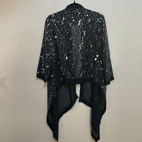 Chico's Blue Sequin Wrap Women's Sz 0 - Picture 3 of 4